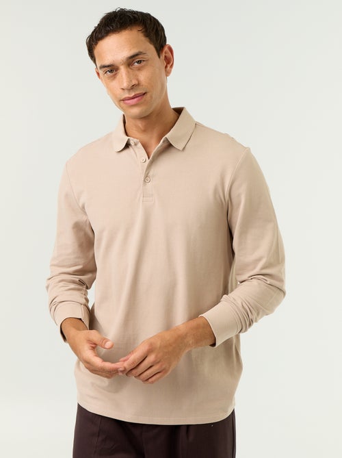Polo piqué de manga larga - Kiabi Polo piqué de manga larga - Kiabi