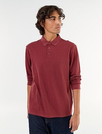 Polo piqué de manga larga