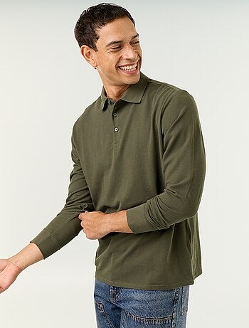 Polo piqué de manga larga