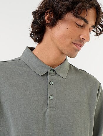 Polo piqué de manga larga