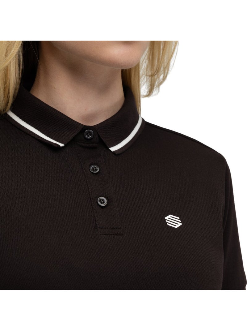 Polo piqué golf mujer golf mujer valderrama-w dark Marrón - Kiabi