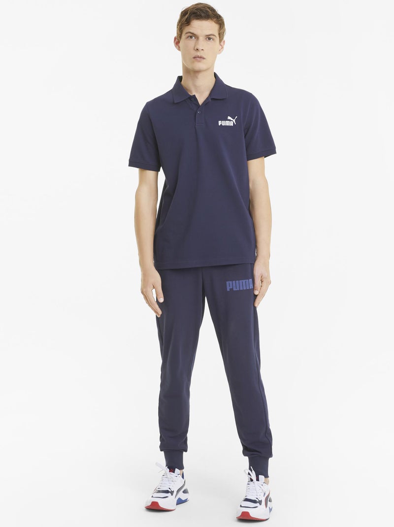 Polo 'Puma' de piqué de algodón AZUL - Kiabi