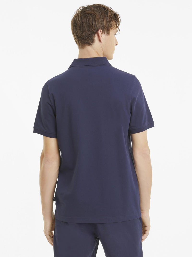 Polo 'Puma' de piqué de algodón AZUL - Kiabi