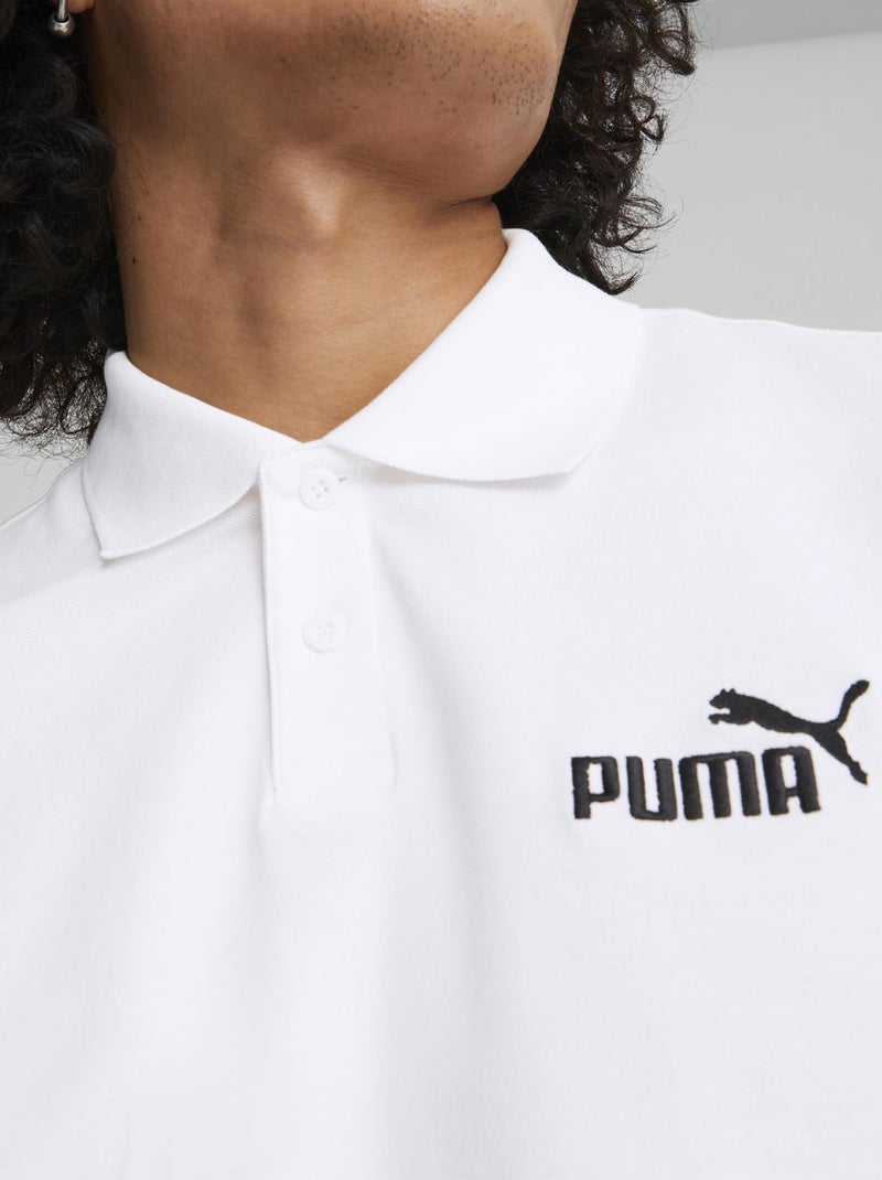 Polo 'Puma' de piqué de algodón BLANCO - Kiabi
