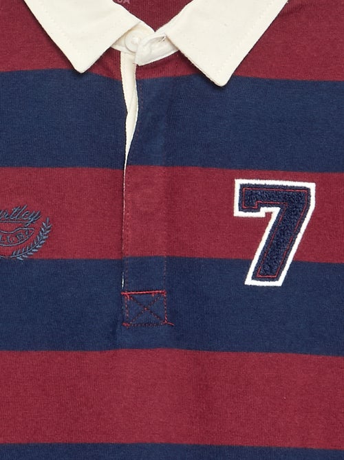 Polo rayado con cuello en contraste - Kiabi