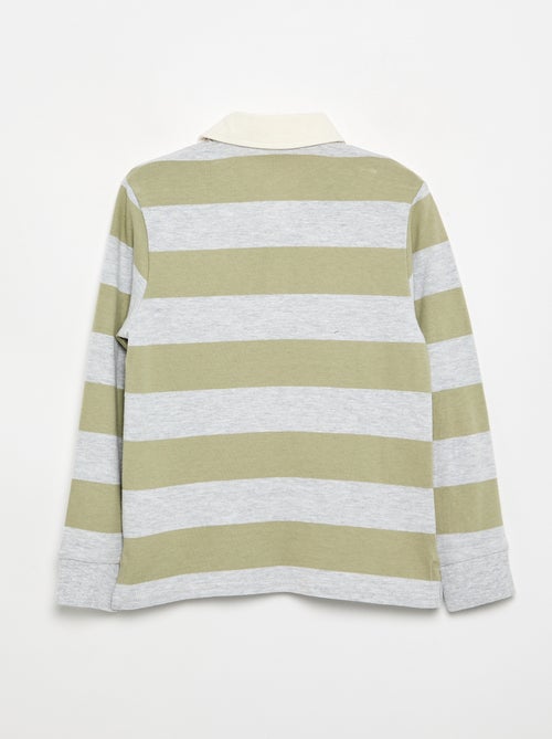 Polo rayado con cuello en contraste - Kiabi