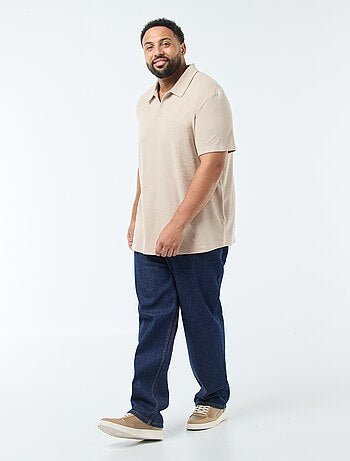 Polo regular de algodón liso