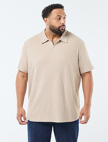 Polo regular de algodón liso