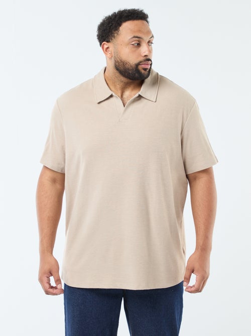 Polo regular de algodón liso - Kiabi