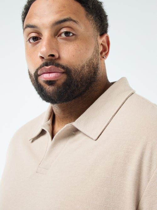 Polo regular de algodón liso - Kiabi