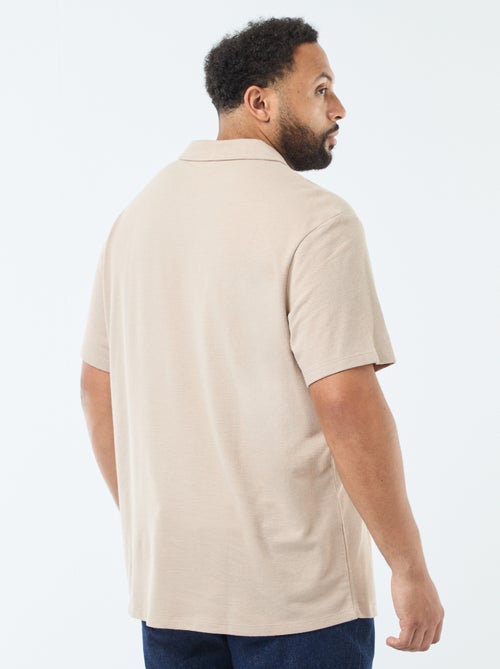 Polo regular de algodón liso - Kiabi