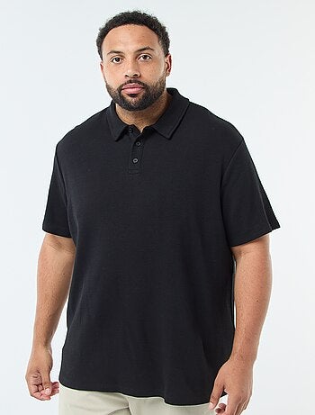 Polo regular de punto texturizado