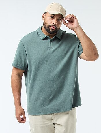 Polo regular de punto texturizado