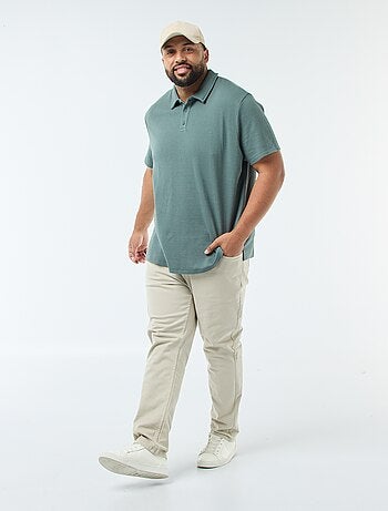 Polo regular de punto texturizado