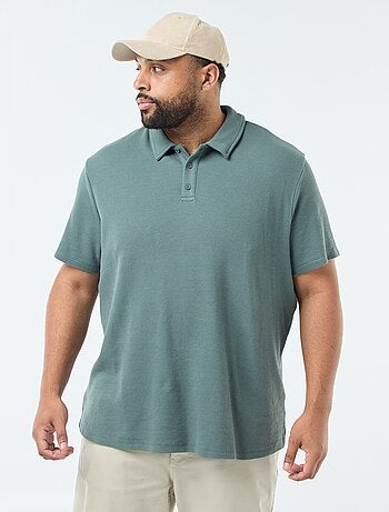 Polo regular de punto texturizado