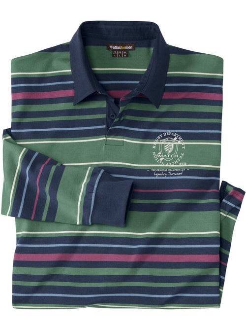 Polo rugby de algodón 100 % con cuello de sarga - Kiabi Polo rugby de algodón 100 % con cuello de sarga - Kiabi