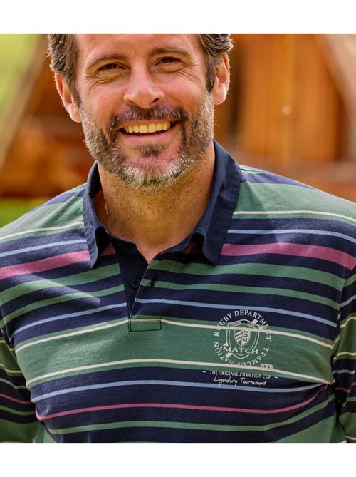 Polo rugby de algodón 100 % con cuello de sarga - Kiabi Polo rugby de algodón 100 % con cuello de sarga - Kiabi