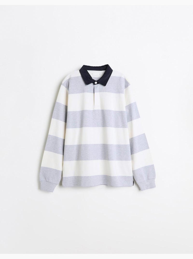 Polo rugby, mo fashion Gris - Kiabi