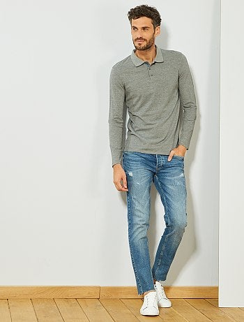 polos manga larga hombre kiabi