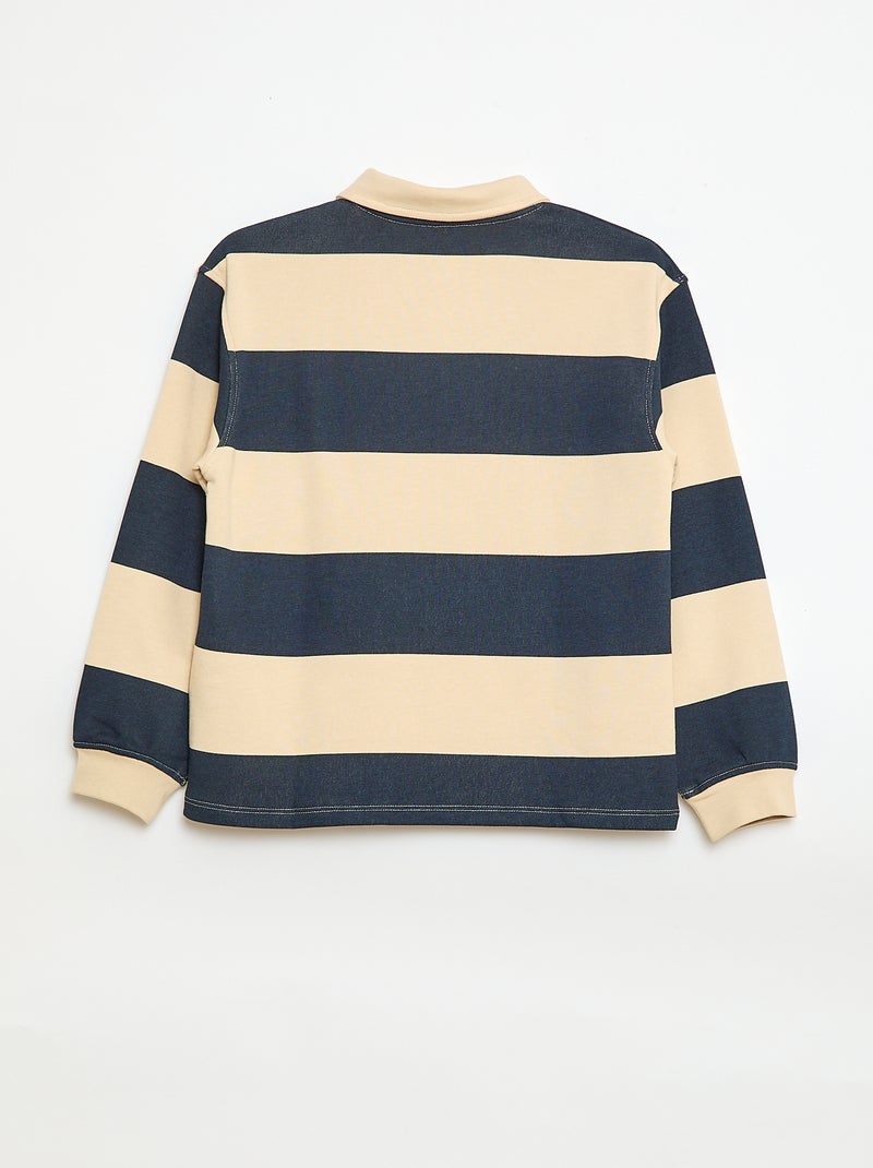 Polo sudadera a rayas Azul - Kiabi