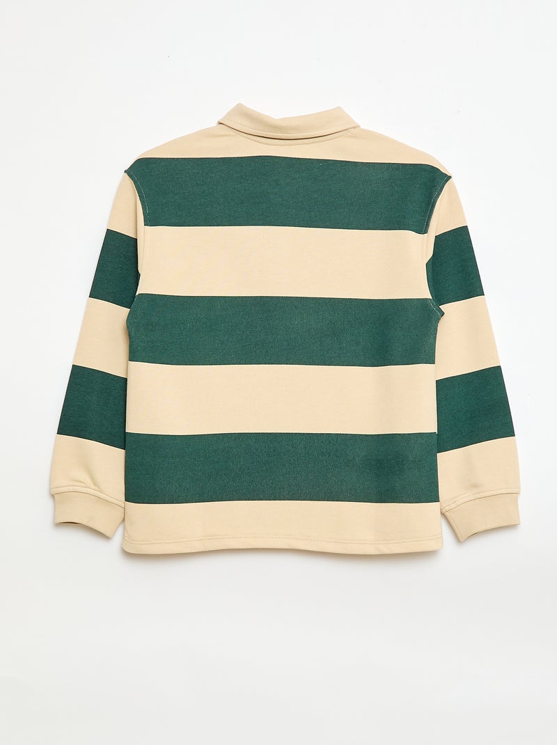 Polo sudadera a rayas Verde - Kiabi
