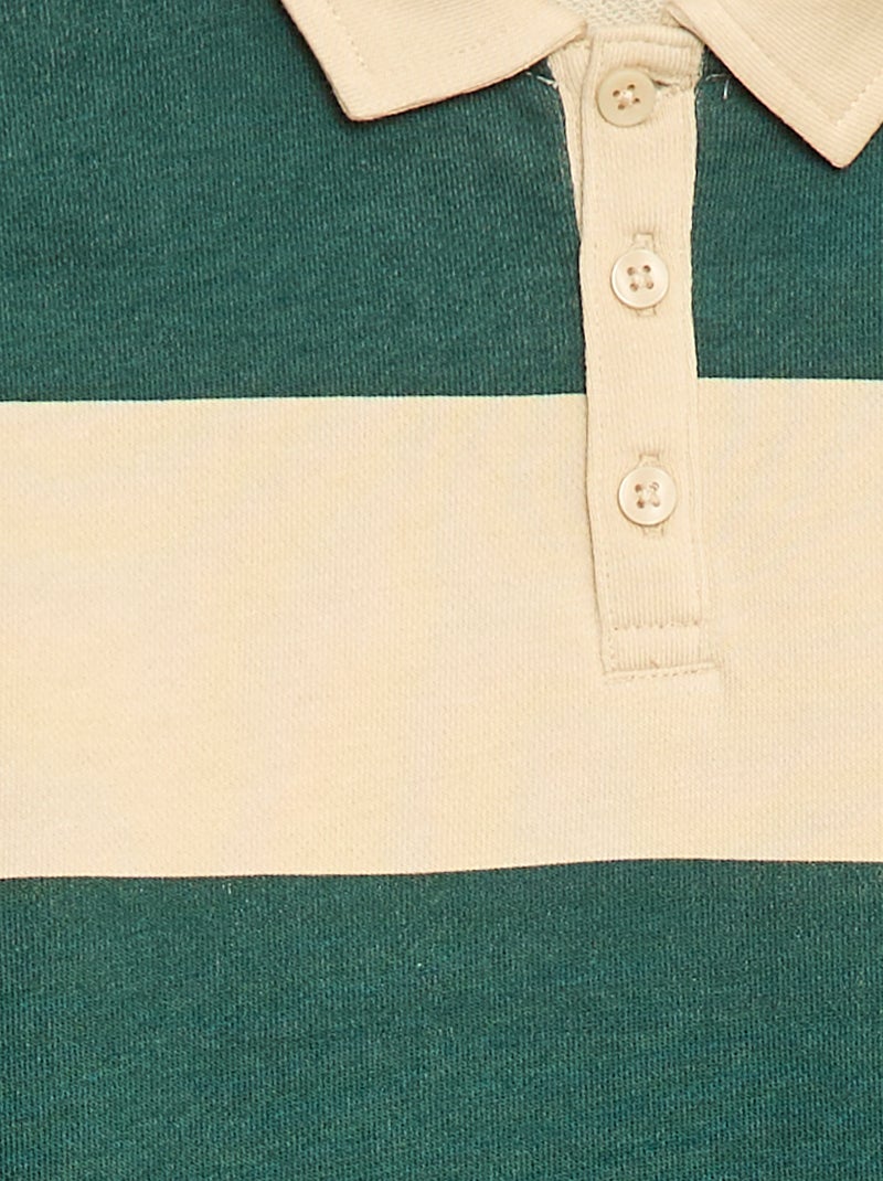 Polo sudadera a rayas Verde - Kiabi
