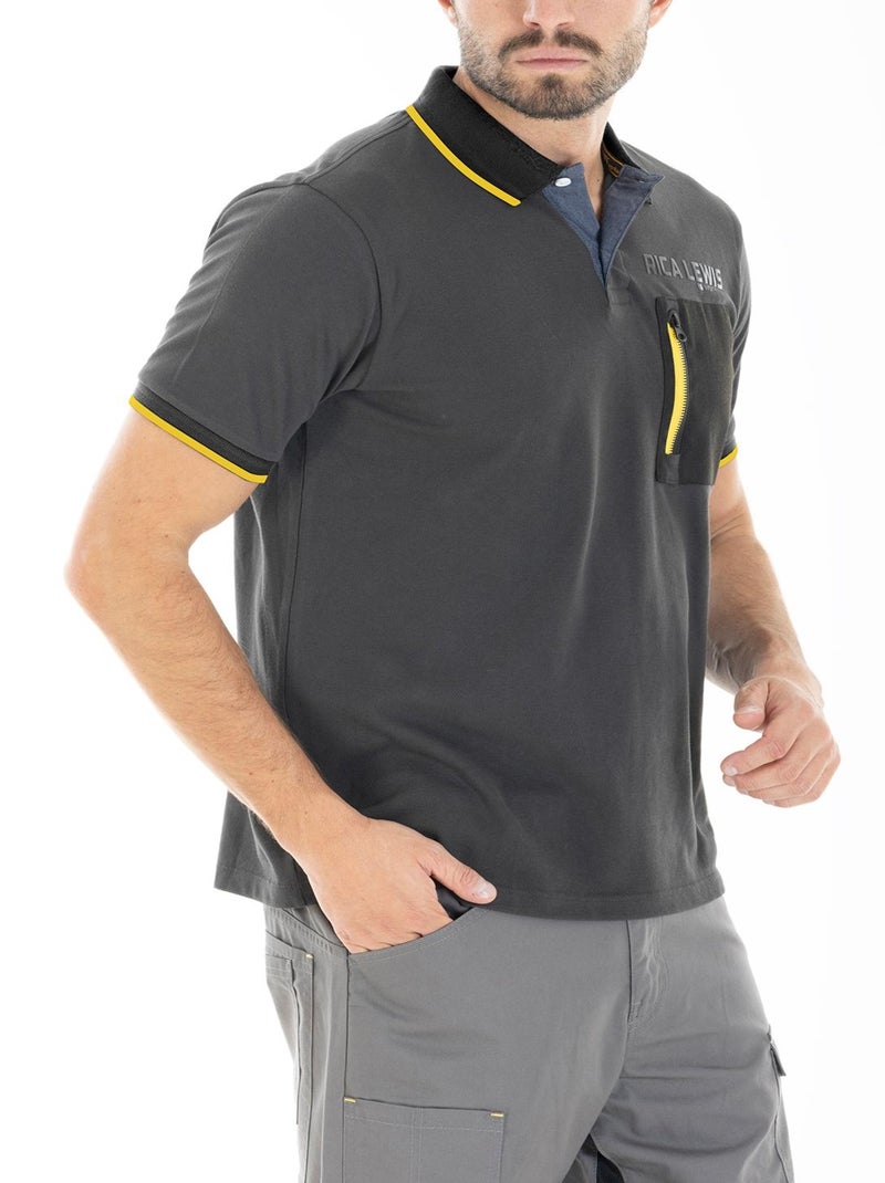Polo técnico algodón piqué POLTEC 'Rica Lewis' Gris antracita - Kiabi