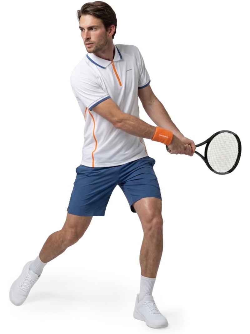 Polo técnico media cremallera tenis hombre tenis hombre player Blanco - Kiabi