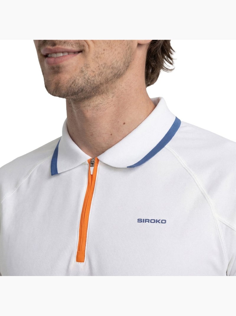 Polo técnico media cremallera tenis hombre tenis hombre player Blanco - Kiabi