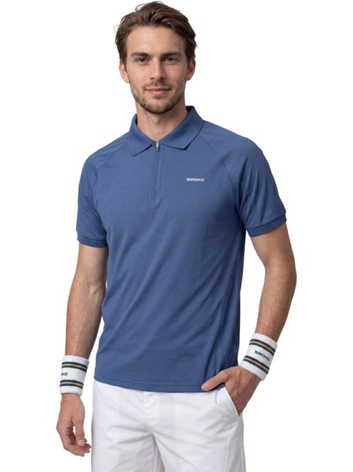 Polo técnico media cremallera tenis hombre tenis hombre player navy - Kiabi