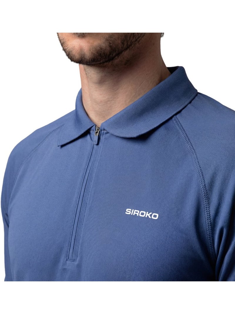 Polo técnico media cremallera tenis hombre tenis hombre player navy Azul - Kiabi