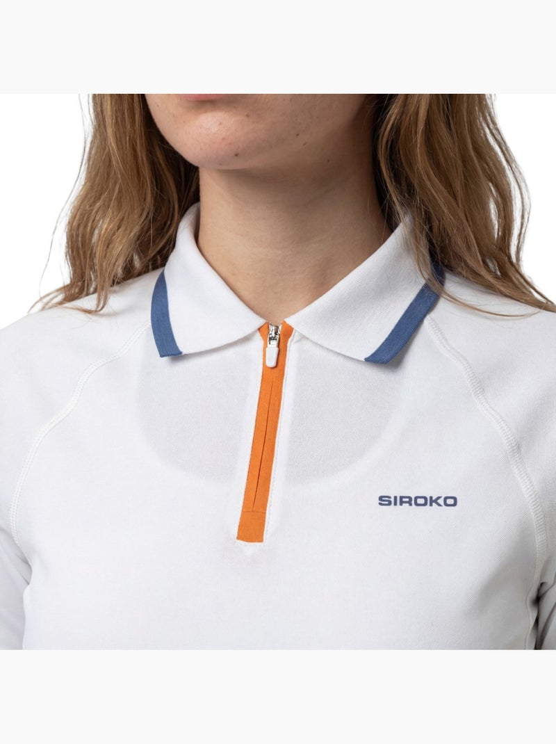 Polo técnico media cremallera tenis mujer tenis mujer player-w Blanco - Kiabi