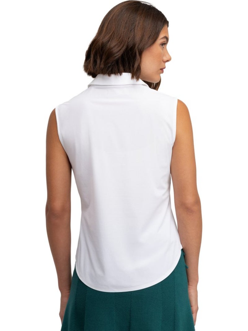 Polo técnico sin mangas golf mujer golf mujer llorea Blanco - Kiabi