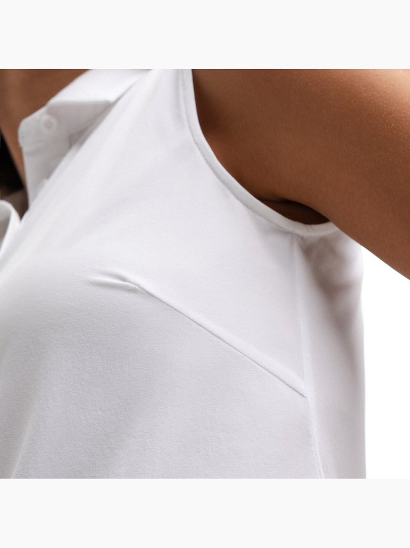 Polo técnico sin mangas golf mujer golf mujer llorea Blanco - Kiabi