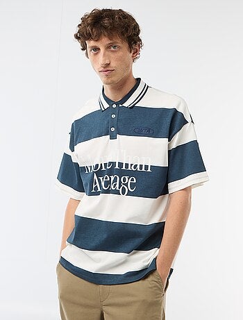 Polo tipo rugby de manga corta