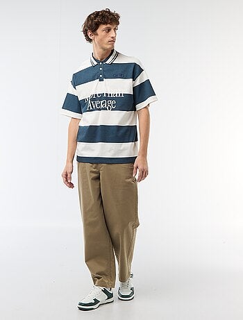 Polo tipo rugby de manga corta