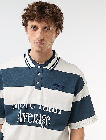 Polo tipo rugby de manga corta