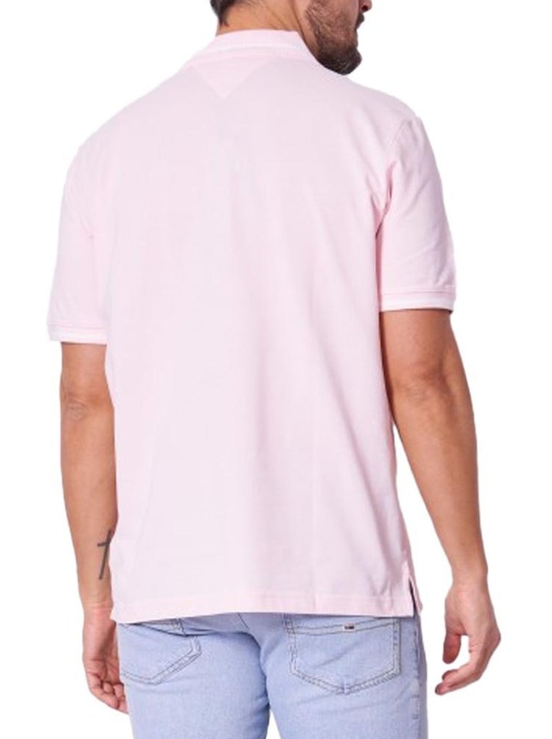 Polo Tommy Hilfiger de Hombre con Detalles en Contraste Rosa - Kiabi