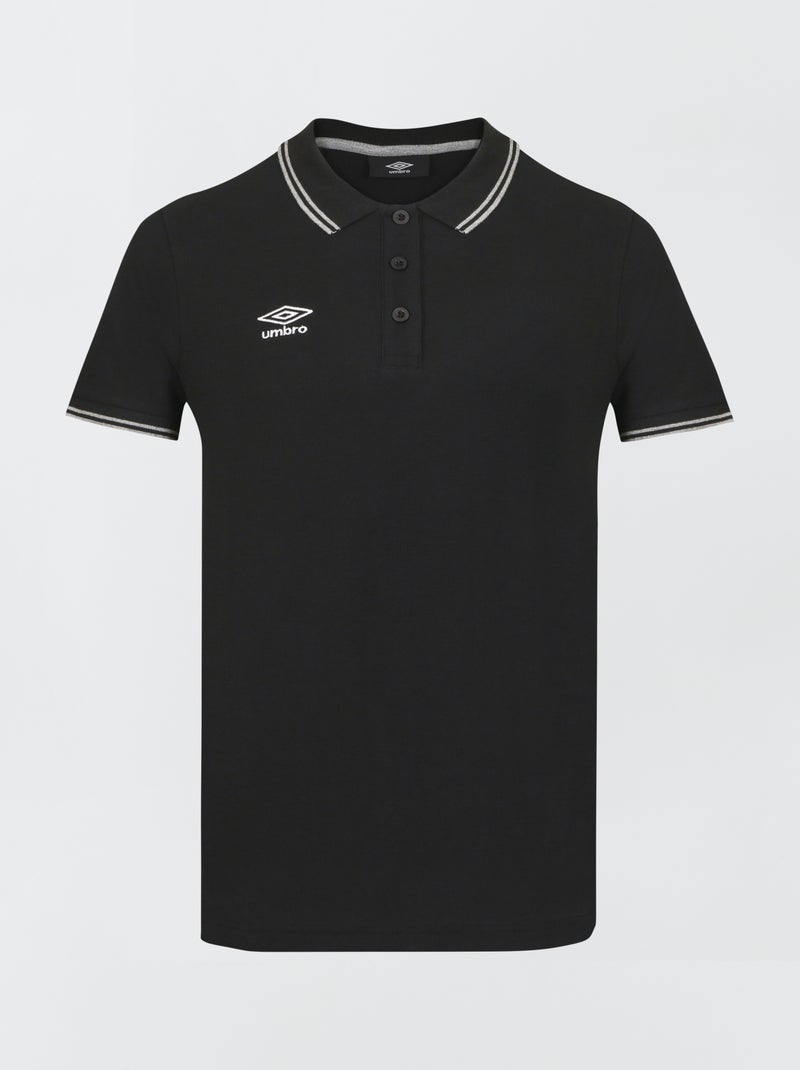 Polo 'Umbro' de piqué de algodón NEGRO - Kiabi