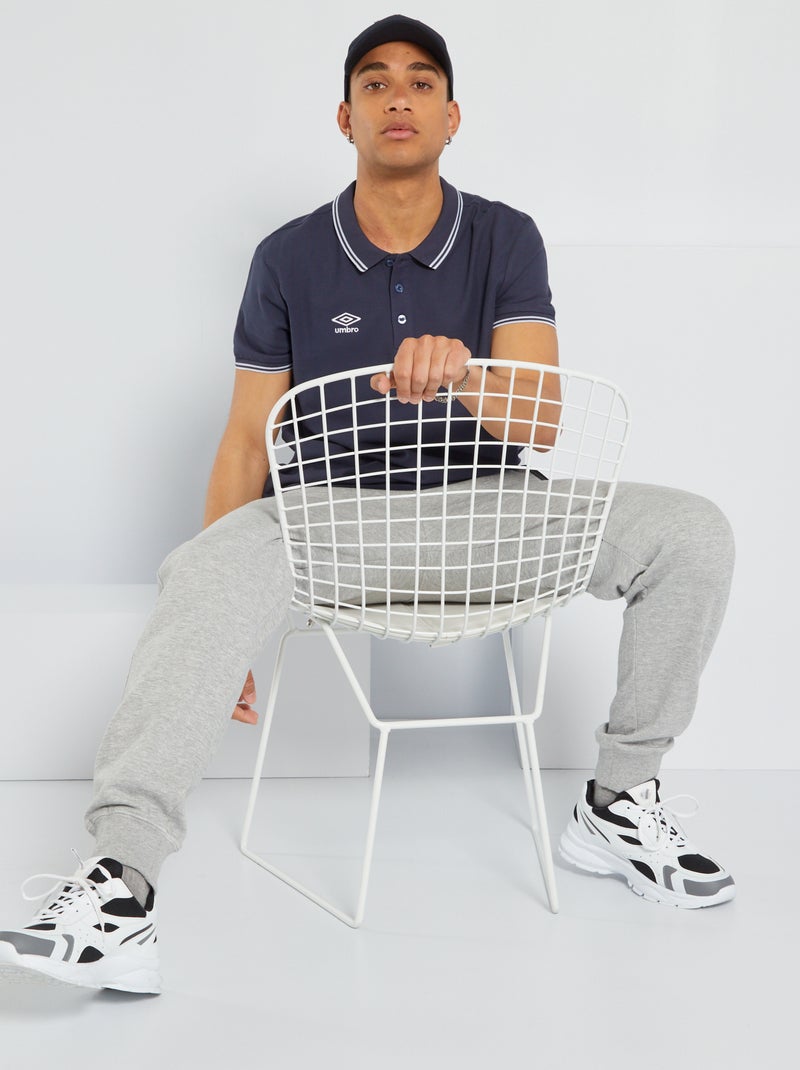 Polo 'Umbro' de punto de piqué AZUL NAVY - Kiabi