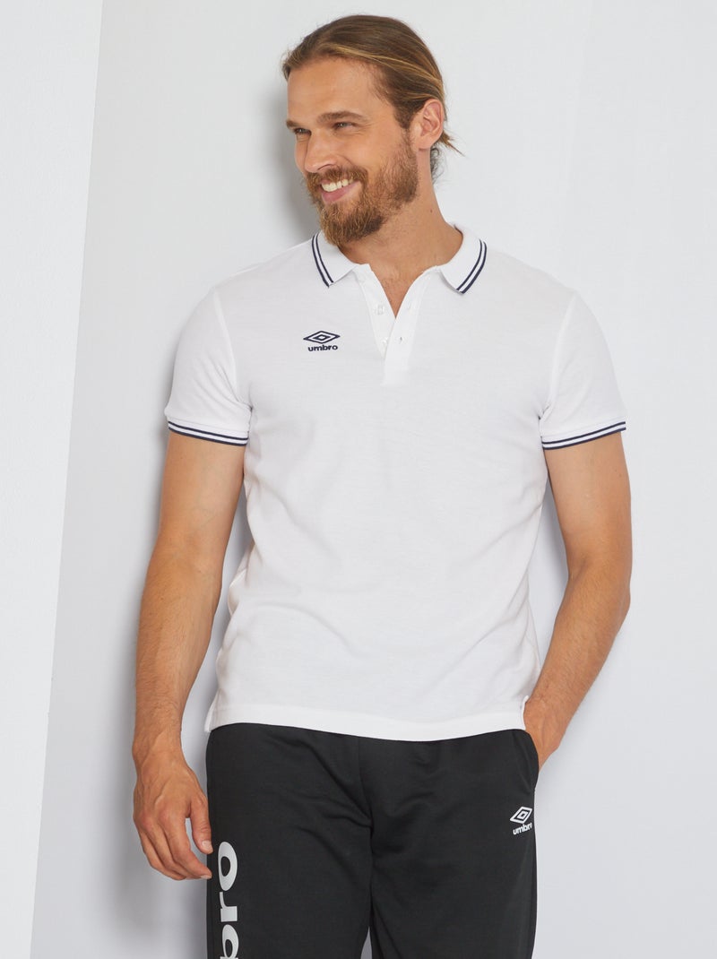 Polo 'Umbro' de punto de piqué BLANCO - Kiabi
