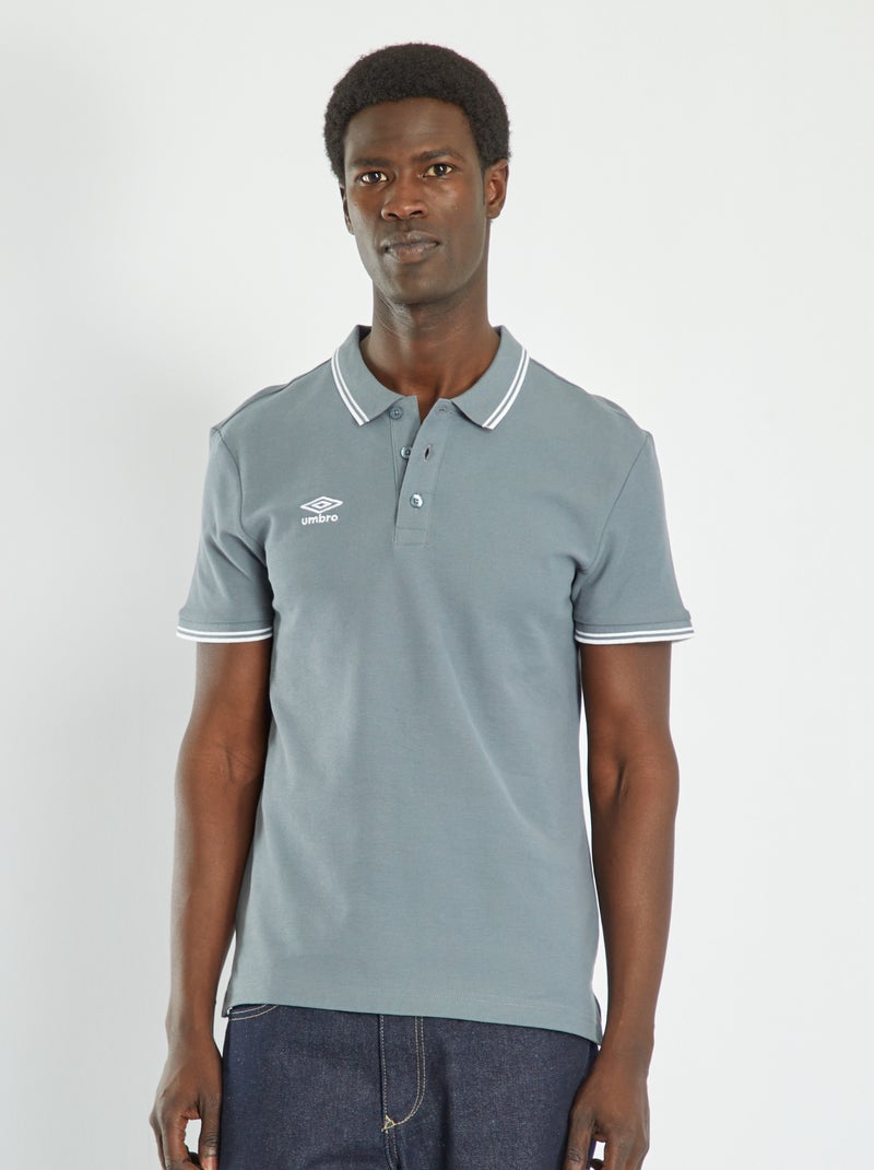 Polo 'Umbro' de punto de piqué GRIS - Kiabi
