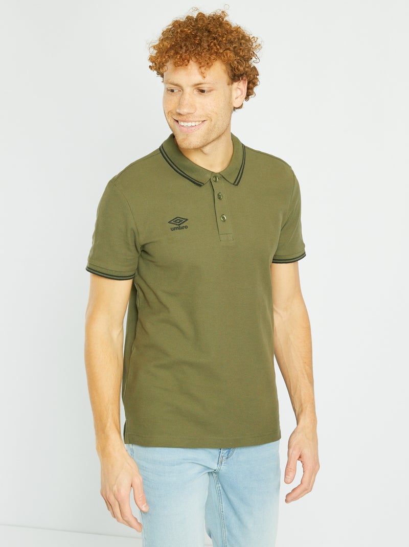 Polo 'Umbro' de punto de piqué KAKI - Kiabi