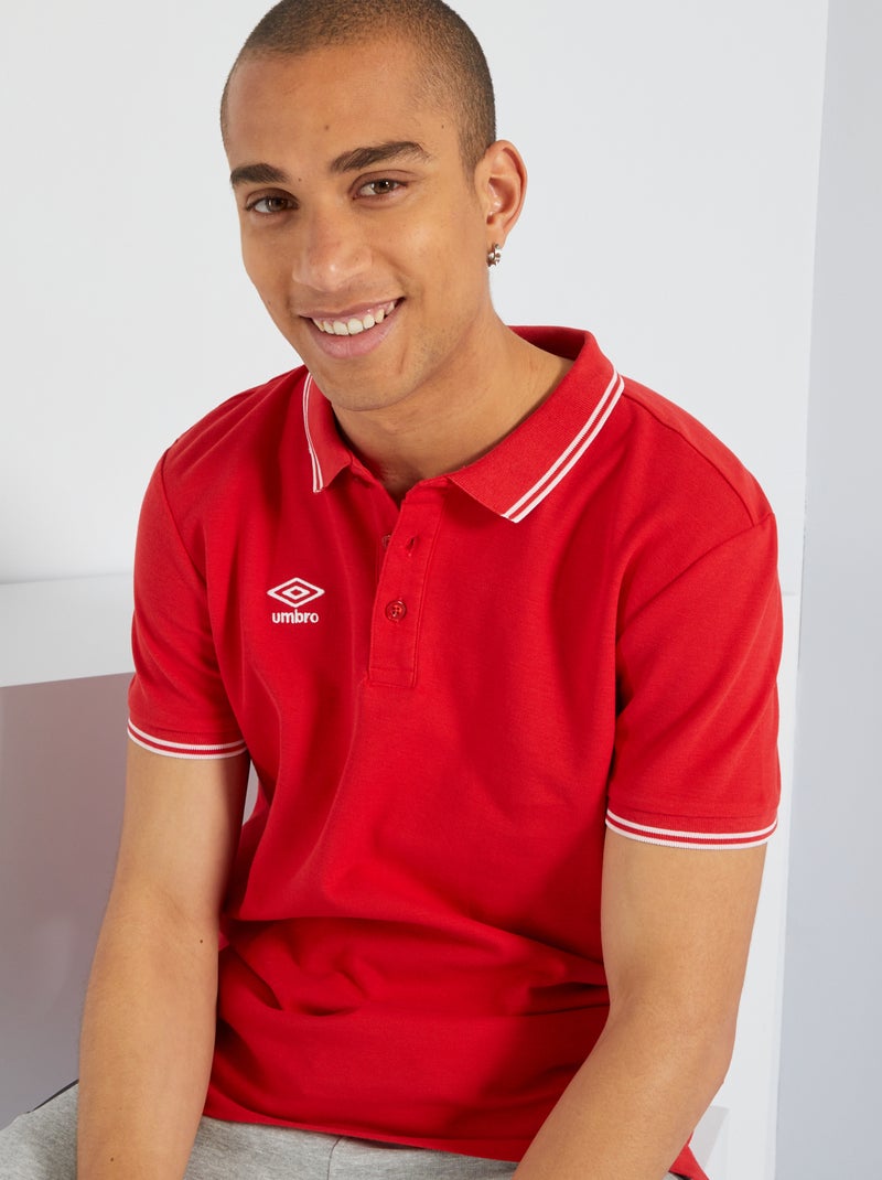 Polo 'Umbro' de punto de piqué ROJO - Kiabi