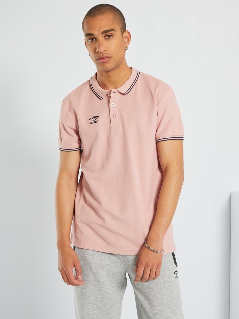 Polo 'Umbro' de punto de piqué ROSA - Kiabi