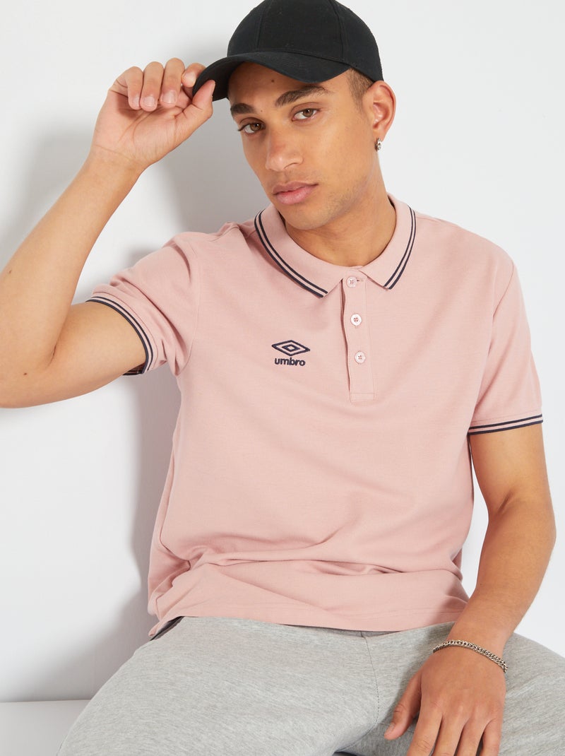 Polo 'Umbro' de punto de piqué ROSA - Kiabi