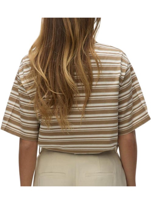 Polo vero moda de manga 2/4 para mujer, marr y o - Kiabi Polo vero moda de manga 2/4 para mujer, marr y o - Kiabi
