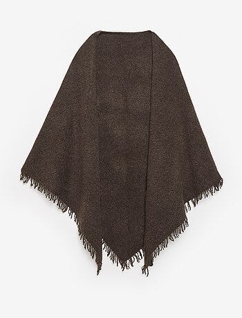 Poncho abierto liso