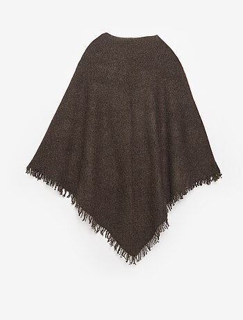 Poncho abierto liso