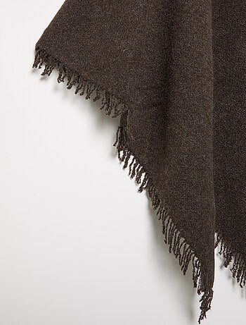 Poncho abierto liso